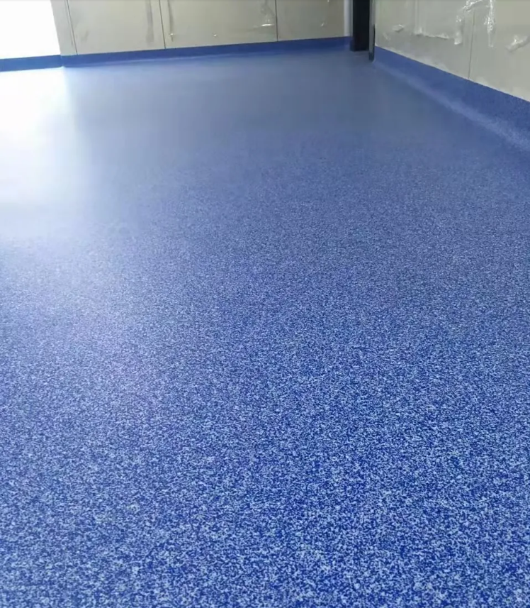Epoxy self-leveling colored sand floor