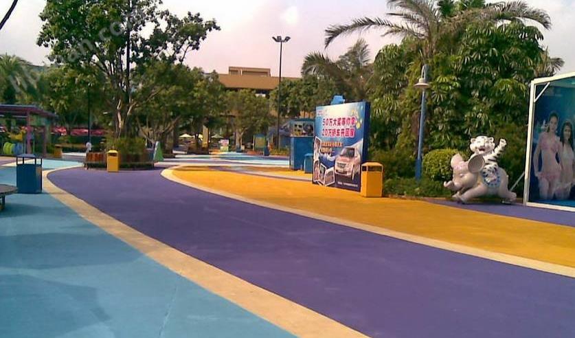 Epoxy self-leveling colored sand floor